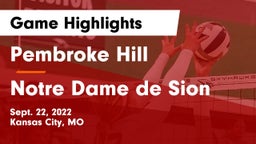 Pembroke Hill  vs Notre Dame de Sion  Game Highlights - Sept. 22, 2022