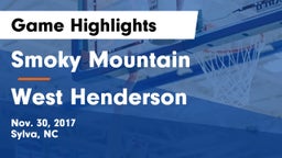 Smoky Mountain  vs West Henderson  Game Highlights - Nov. 30, 2017