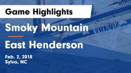 Smoky Mountain  vs East Henderson  Game Highlights - Feb. 2, 2018