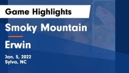 Smoky Mountain  vs Erwin  Game Highlights - Jan. 5, 2022