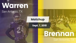 Matchup: Warren  vs. Brennan  2018