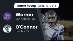 Recap: Warren  vs. O'Connor  2018