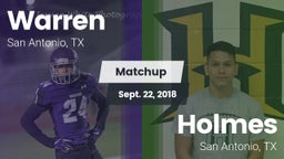 Matchup: Warren  vs. Holmes  2018