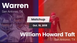Matchup: Warren  vs. William Howard Taft  2018