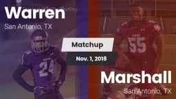 Matchup: Warren  vs. Marshall  2018