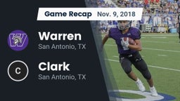 Recap: Warren  vs. Clark  2018