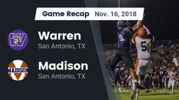 Recap: Warren  vs. Madison  2018
