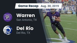Recap: Warren  vs. Del Rio  2019