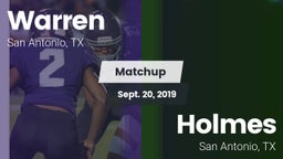 Matchup: Warren  vs. Holmes  2019