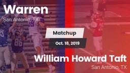 Matchup: Warren  vs. William Howard Taft  2019