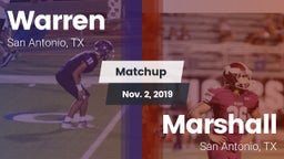 Matchup: Warren  vs. Marshall  2019