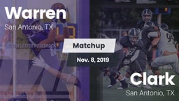 Matchup: Warren  vs. Clark  2019