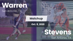 Matchup: Warren  vs. Stevens  2020