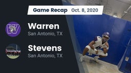 Recap: Warren  vs. Stevens  2020