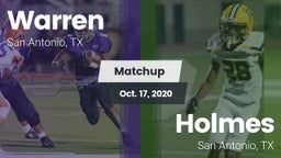 Matchup: Warren  vs. Holmes  2020