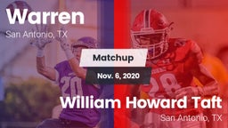 Matchup: Warren  vs. William Howard Taft  2020