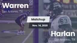 Matchup: Warren  vs. Harlan  2020