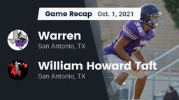 Recap: Warren  vs. William Howard Taft  2021
