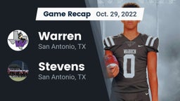 Recap: Warren  vs. Stevens  2022