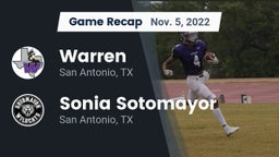 Recap: Warren  vs. Sonia Sotomayor  2022