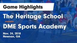 The Heritage School vs DME Sports Academy Game Highlights - Nov. 24, 2018