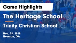 The Heritage School vs Trinity Christian School Game Highlights - Nov. 29, 2018