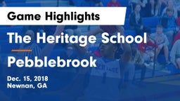 The Heritage School vs Pebblebrook  Game Highlights - Dec. 15, 2018