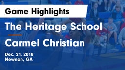 The Heritage School vs Carmel Christian  Game Highlights - Dec. 21, 2018