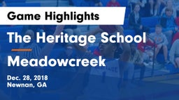 The Heritage School vs Meadowcreek  Game Highlights - Dec. 28, 2018