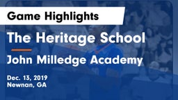 The Heritage School vs John Milledge Academy  Game Highlights - Dec. 13, 2019