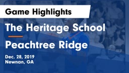 The Heritage School vs Peachtree Ridge  Game Highlights - Dec. 28, 2019