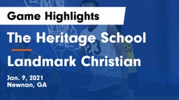 The Heritage School vs Landmark Christian  Game Highlights - Jan. 9, 2021