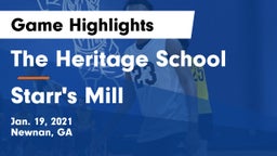 The Heritage School vs Starr's Mill  Game Highlights - Jan. 19, 2021