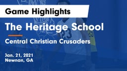 The Heritage School vs Central Christian Crusaders Game Highlights - Jan. 21, 2021