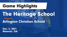 The Heritage School vs Arlington Christian School Game Highlights - Dec. 5, 2021