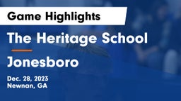 The Heritage School vs Jonesboro  Game Highlights - Dec. 28, 2023