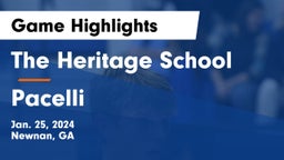 The Heritage School vs Pacelli  Game Highlights - Jan. 25, 2024