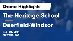 The Heritage School vs Deerfield-Windsor  Game Highlights - Feb. 24, 2024