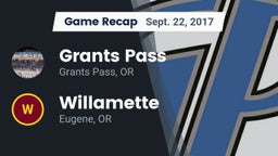 Recap: Grants Pass  vs. Willamette  2017