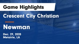 Crescent City Christian  vs Newman  Game Highlights - Dec. 29, 2020