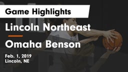 Lincoln Northeast  vs Omaha Benson  Game Highlights - Feb. 1, 2019