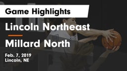 Lincoln Northeast  vs Millard North   Game Highlights - Feb. 7, 2019