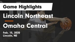 Lincoln Northeast  vs Omaha Central  Game Highlights - Feb. 15, 2020