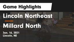 Lincoln Northeast  vs Millard North   Game Highlights - Jan. 16, 2021