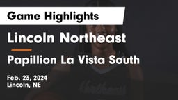 Lincoln Northeast  vs Papillion La Vista South  Game Highlights - Feb. 23, 2024