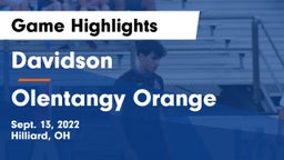 Davidson  vs Olentangy Orange  Game Highlights - Sept. 13, 2022