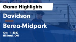 Davidson  vs Berea-Midpark  Game Highlights - Oct. 1, 2022