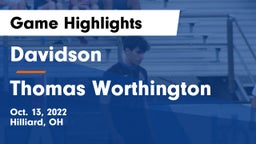 Davidson  vs Thomas Worthington  Game Highlights - Oct. 13, 2022