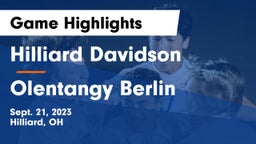 Hilliard Davidson  vs Olentangy Berlin  Game Highlights - Sept. 21, 2023