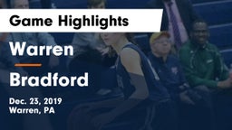 Warren  vs Bradford  Game Highlights - Dec. 23, 2019